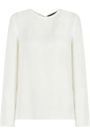 Armani Exchange Dames, Tops, Wit, Maat: XL Satijn