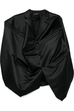 Comme des Garçons Dames, Jassen, Zwart, Maat: S Leer