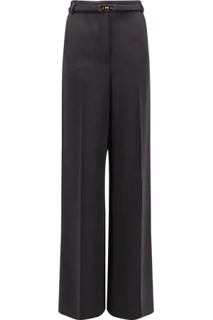 Elisabetta Franchi Dames, Broeken, Zwart, Maat: XL Satijn