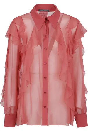 Alberta Ferretti Dames, Blouses & Shirts, Roze, Maat: XS Chiffon