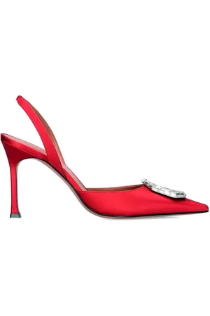 Amina Muaddi Dames, Schoenen, Rood, Maat: 38 1/2 EU