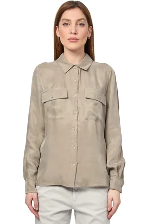 Guess Dames, Blouses & Shirts, Grijs, Maat: L Viscose