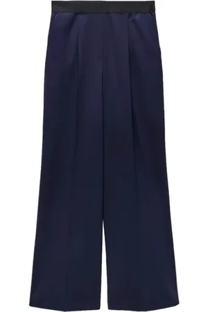 Msgm Dames, Broeken, Blauw, Maat: 2XS Wol