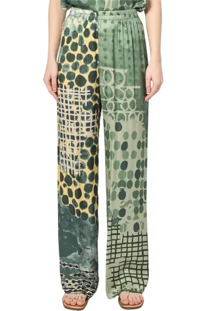 Alessia Santi Dames, Broeken, Groen, Maat: XL Viscose