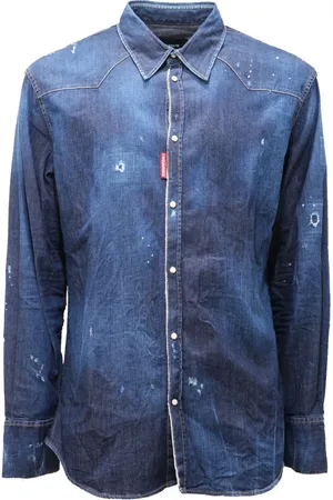 Dsquared2 Heren, Overhemden, Blauw, Maat: S Katoen