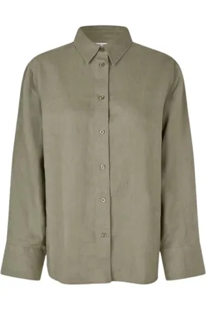 Samsøe Samsøe Dames, Blouses & Shirts, Bruin, Maat: XS