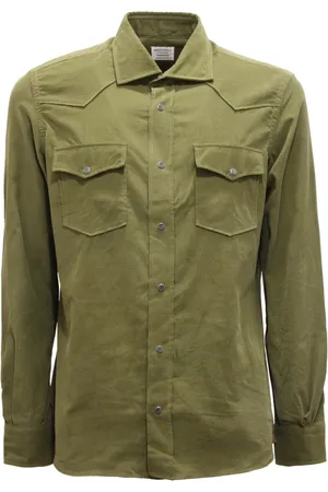 MAZZARELLI Heren, Overhemden, Groen, Maat: M