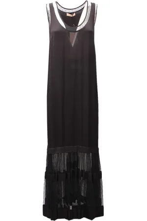 Twin-Set Dames, Jurken, Zwart, Maat: XS Viscose