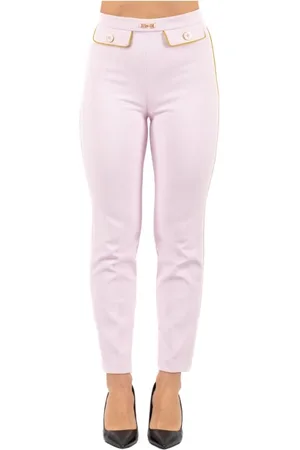 Elisabetta Franchi Dames, Broeken, Roze, Maat: L
