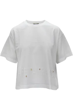 Elisabetta Franchi Dames, Tops, Wit, Maat: XL Katoen