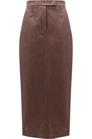 Max Mara Dames, Rokken, Bruin, Maat: M Katoen
