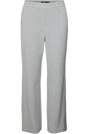 VERO MODA Dames, Broeken, Grijs, Maat: 2XL L34