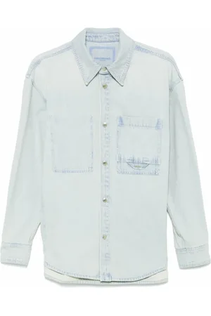 WOOYOUNGMI Heren, Overhemden, Blauw, Maat: M Denim