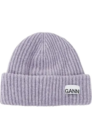 Ganni Dames, Accessoires, Paars, Maat: ONE Size Wol