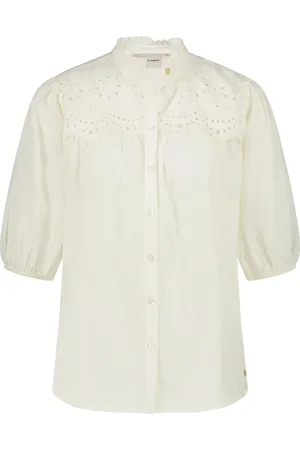 Fabienne Chapot Dames, Blouses & Shirts, Wit, Maat: 2XL Leer