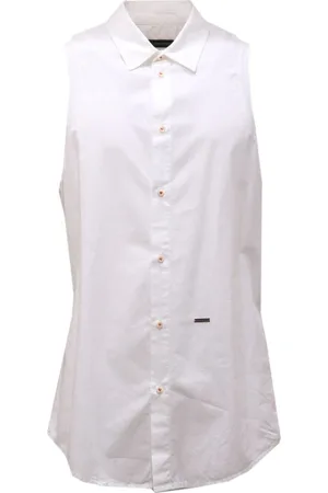 Dsquared2 Heren, Blouses & Shirts, Wit, Maat: 2XL Katoen