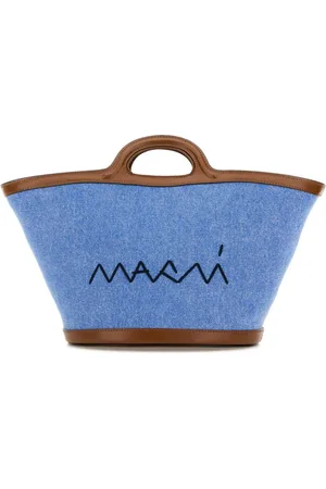 Marni Dames, Tassen, Blauw, Maat: ONE Size Katoen