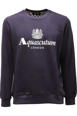 Aquascutum Heren, Sweatshirts & Hoodies, Blauw, Maat: L Katoen