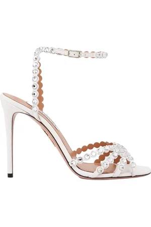 Aquazzura Dames, Schoenen, Wit, Maat: 40 EU Leer