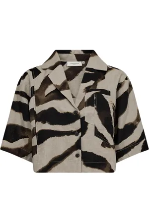 Copenhagen Muse Dames, Blouses & Shirts, , Maat: XL Linnen