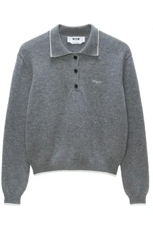 Msgm Dames, Truien, Grijs, Maat: S Wol
