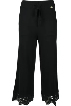 Twin-Set Dames, Broeken, Zwart, Maat: XS Wol