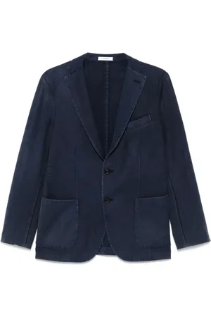 Boglioli Heren, Jassen, Blauw, Maat: L Wol