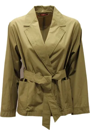 Max Mara Dames, Jassen, Groen, Maat: S Katoen