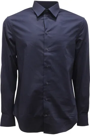 Emporio Armani Heren, Overhemden, Blauw, Maat: S