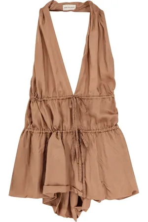 DRIES VAN NOTEN Dames, Tops, Bruin, Maat: S Viscose