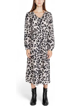 JACQUELINE DE YONG Dames, Jurken, Grijs, Maat: M Nylon