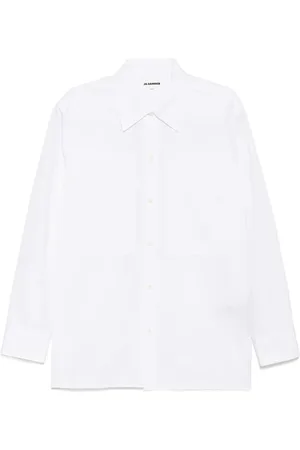 Jil Sander Heren, Overhemden, Wit, Maat: M Katoen