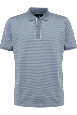 Dunhill Heren, Tops, Blauw, Maat: M Katoen