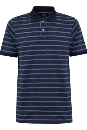 Dunhill Heren, Tops, Blauw, Maat: M Katoen