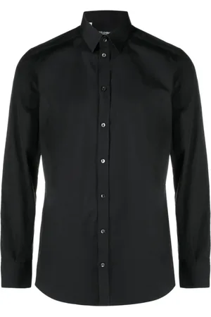 Dolce & Gabbana Heren, Overhemden, Zwart, Maat: M Katoen