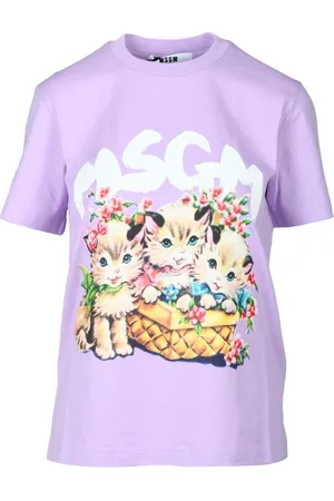 Msgm Dames, Tops, Paars, Maat: S Katoen