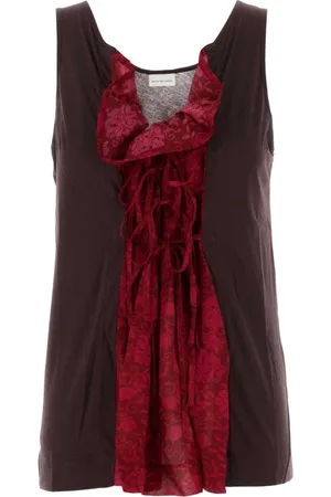 DRIES VAN NOTEN Dames, Tops, Bruin, Maat: S Katoen