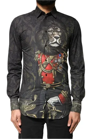 Dolce & Gabbana Heren, Overhemden, Zwart, Maat: XS Katoen