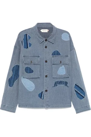 HONOR THE GIFT Heren, Overhemden, Blauw, Maat: L Denim