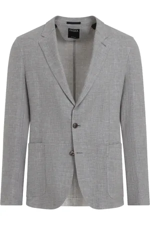 Ermenegildo Zegna Heren, Jassen, Grijs, Maat: XL Linnen