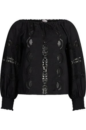 Liu Jo Dames, Blouses & Shirts, Zwart, Maat: S Katoen