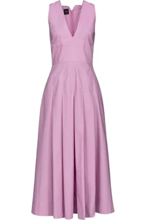 Pinko Dames, Jurken, Roze, Maat: XL Katoen