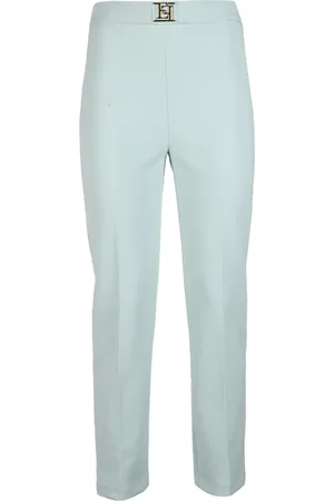 Elisabetta Franchi Dames, Broeken, Groen, Maat: M Poliester