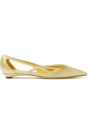 Prada Dames, Schoenen, Geel, Maat: 40 EU Zijde