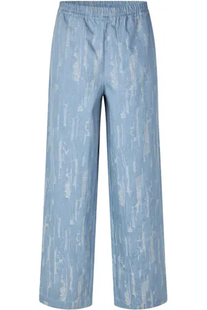 Lollys Laundry Dames, Broeken, Blauw, Maat: XL Denim