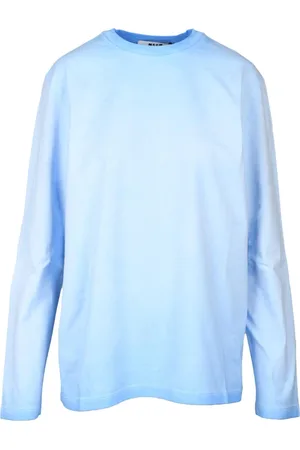 Msgm Dames, Tops, Blauw, Maat: S Katoen
