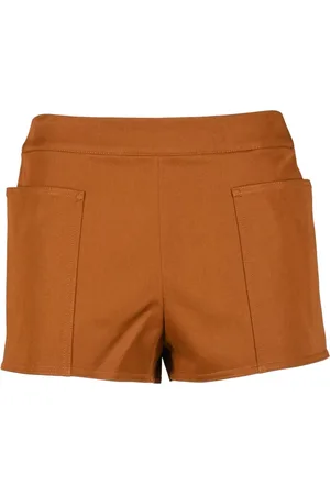 Max Mara Dames, Korte broeken, Bruin, Maat: 2XS Katoen