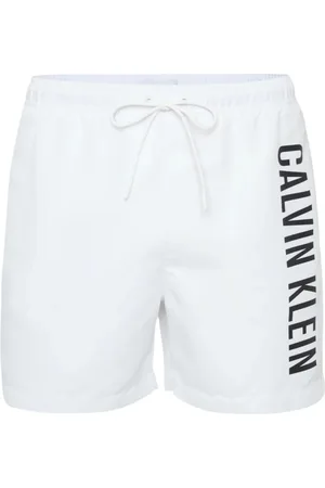 Calvin Klein Heren, Badkleding, Wit, Maat: L Poliester