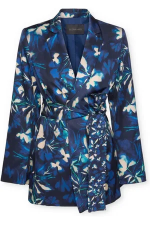 Elena Miro Dames, Jassen, Blauw, Maat: M Viscose