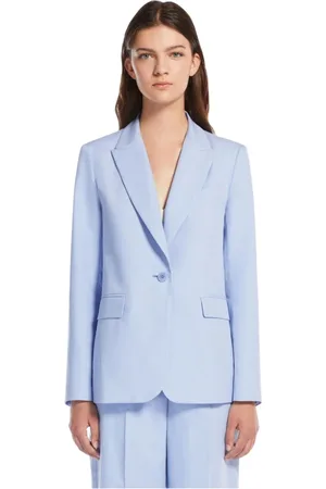 Max Mara Dames, Jassen, Blauw, Maat: S